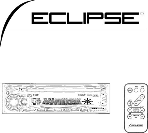 Eclipse Fujitsu Ten 54420 Manual pdf manual